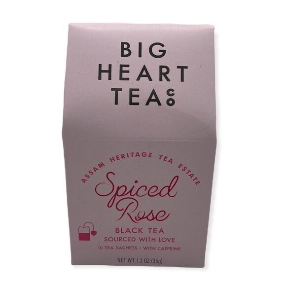 NWT Big Heart Tea Co. Spiced Rose Black Tea (10) Tea Satchets - Picture 1 of 4